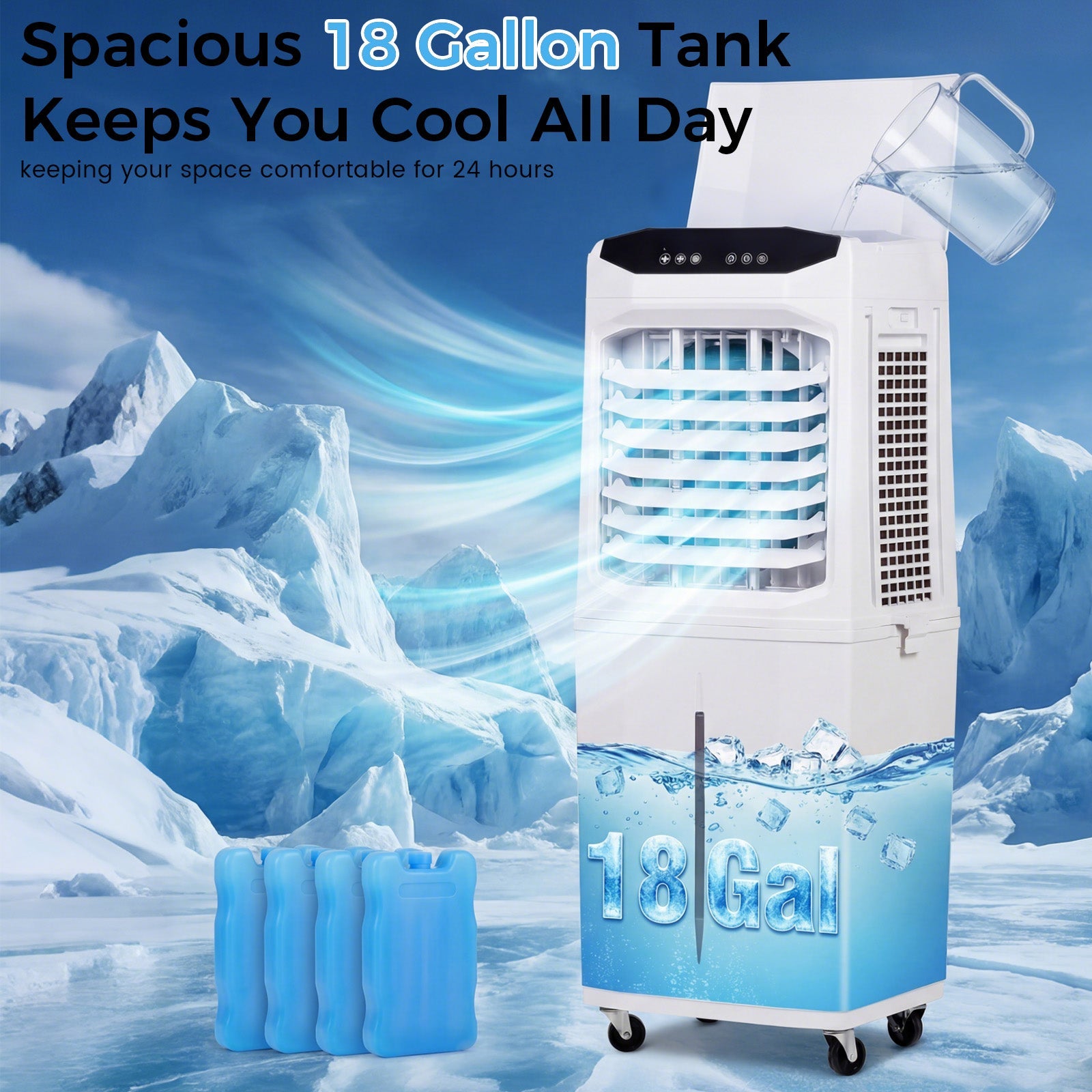Vexon 3300 CFM Evaporative Swamp Cooler 18 GAL