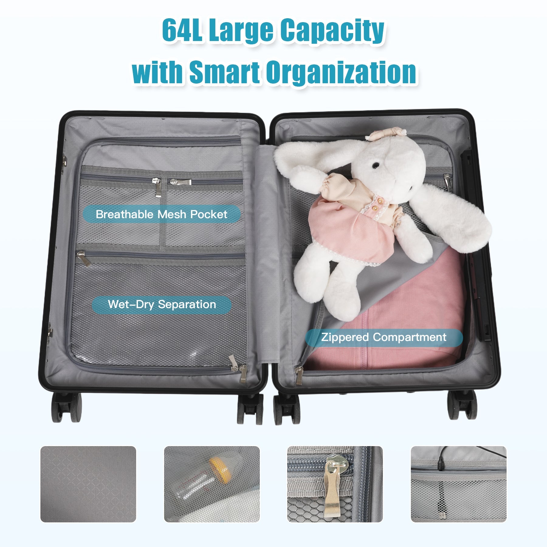 Vexon Carry-On Luggage with Seat for Kids