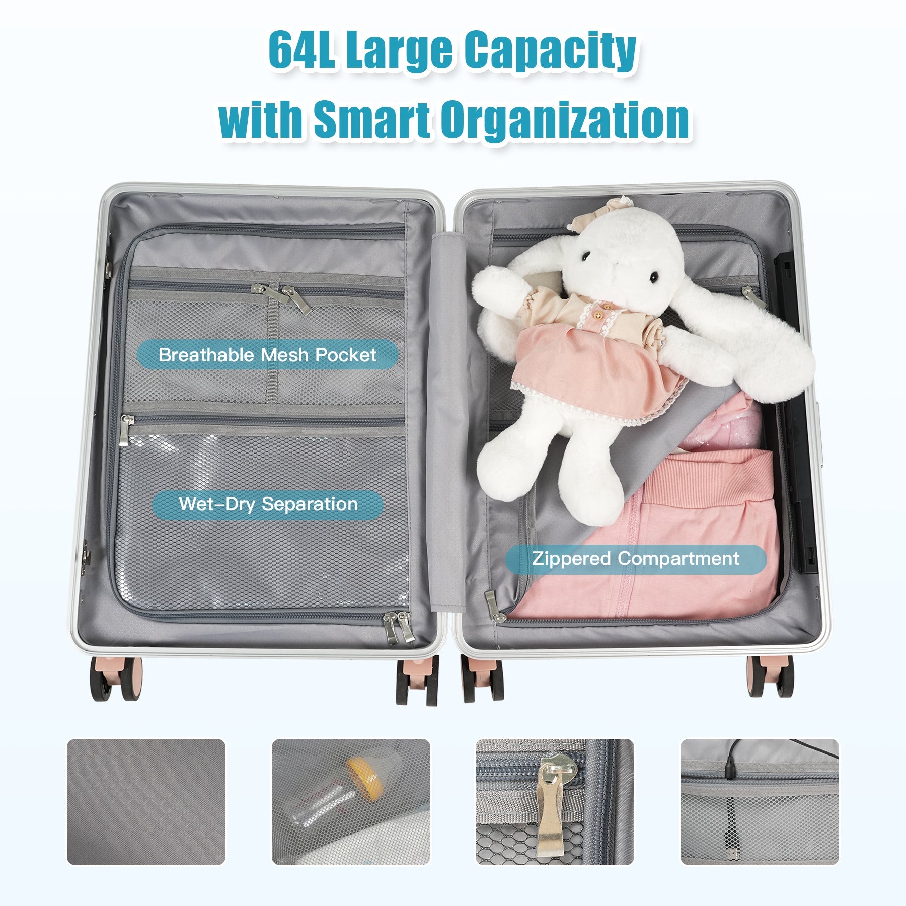 Vexon 22" Luggage with Foldable Child Seat