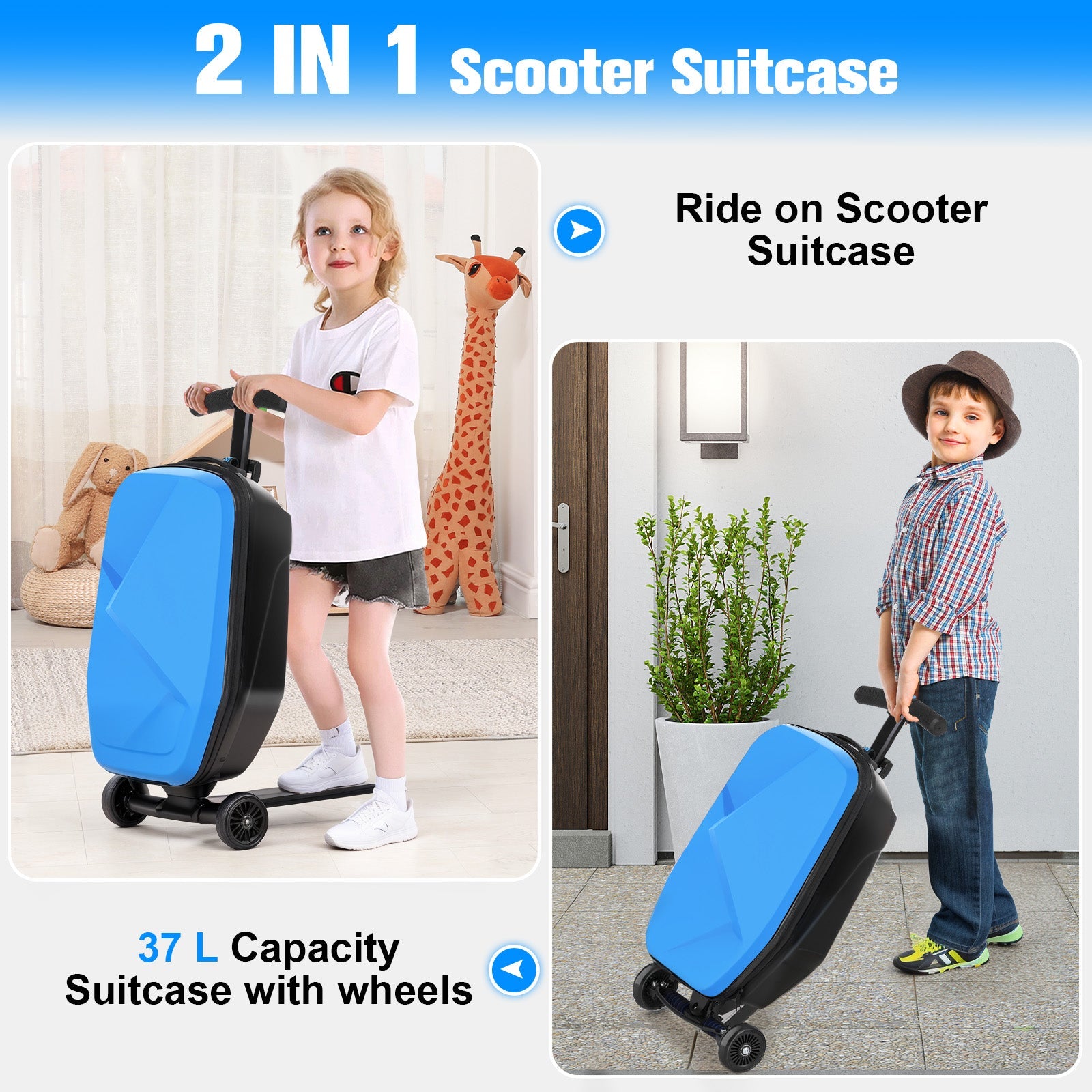 Vexon Foldable Hardshell Scooter Suitcase