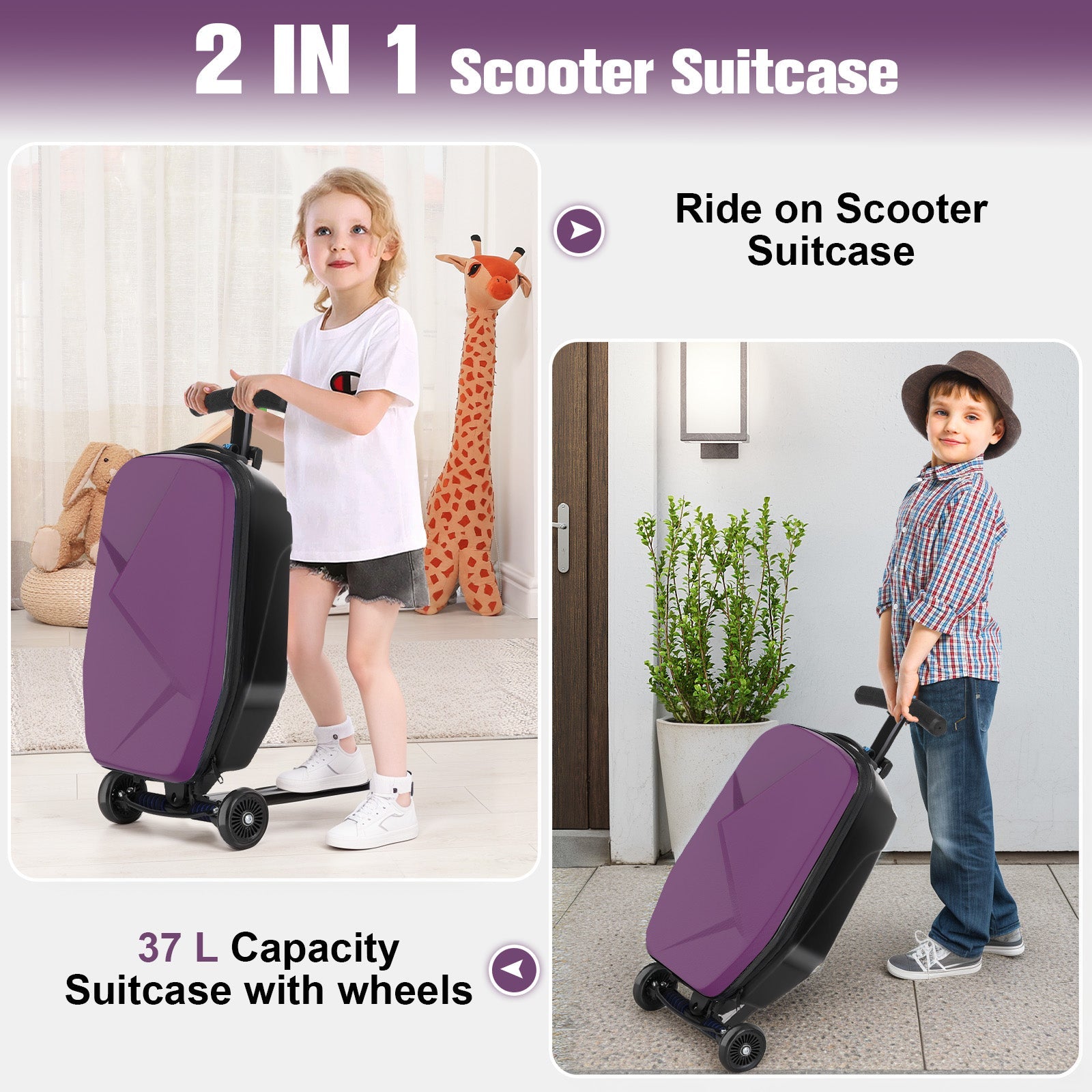Vexon Foldable Hardshell Scooter Suitcase