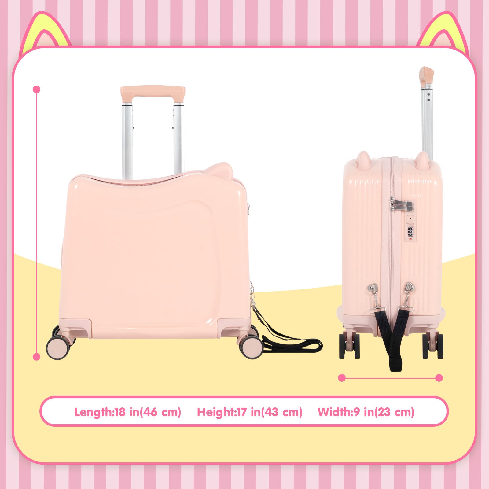 Vexon Kids' Ride-On Suitcase with Password Lock
