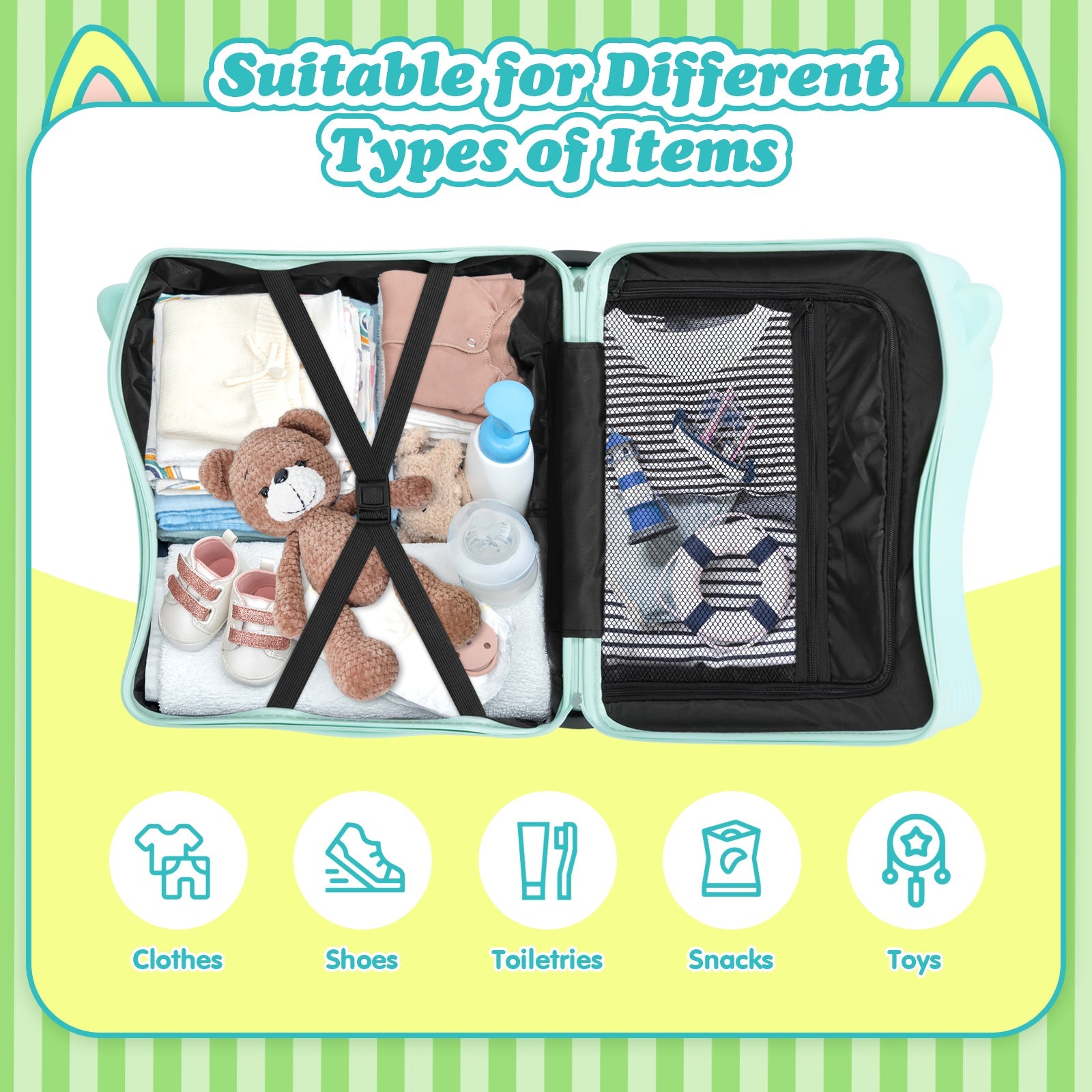 Vexon Kids' Ride-On Suitcase with Password Lock