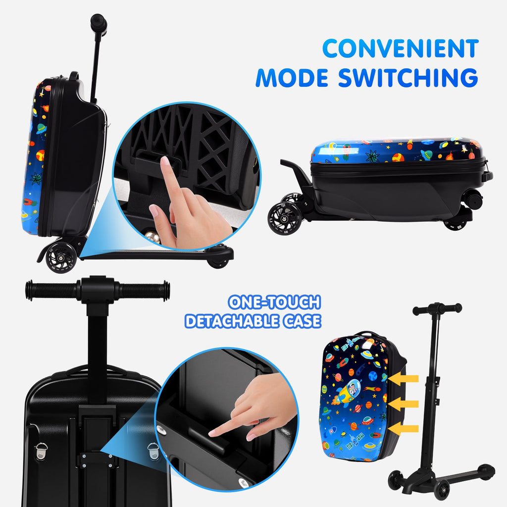 Vexon Kids 4-in-1 Detachable Scooter Suitcase