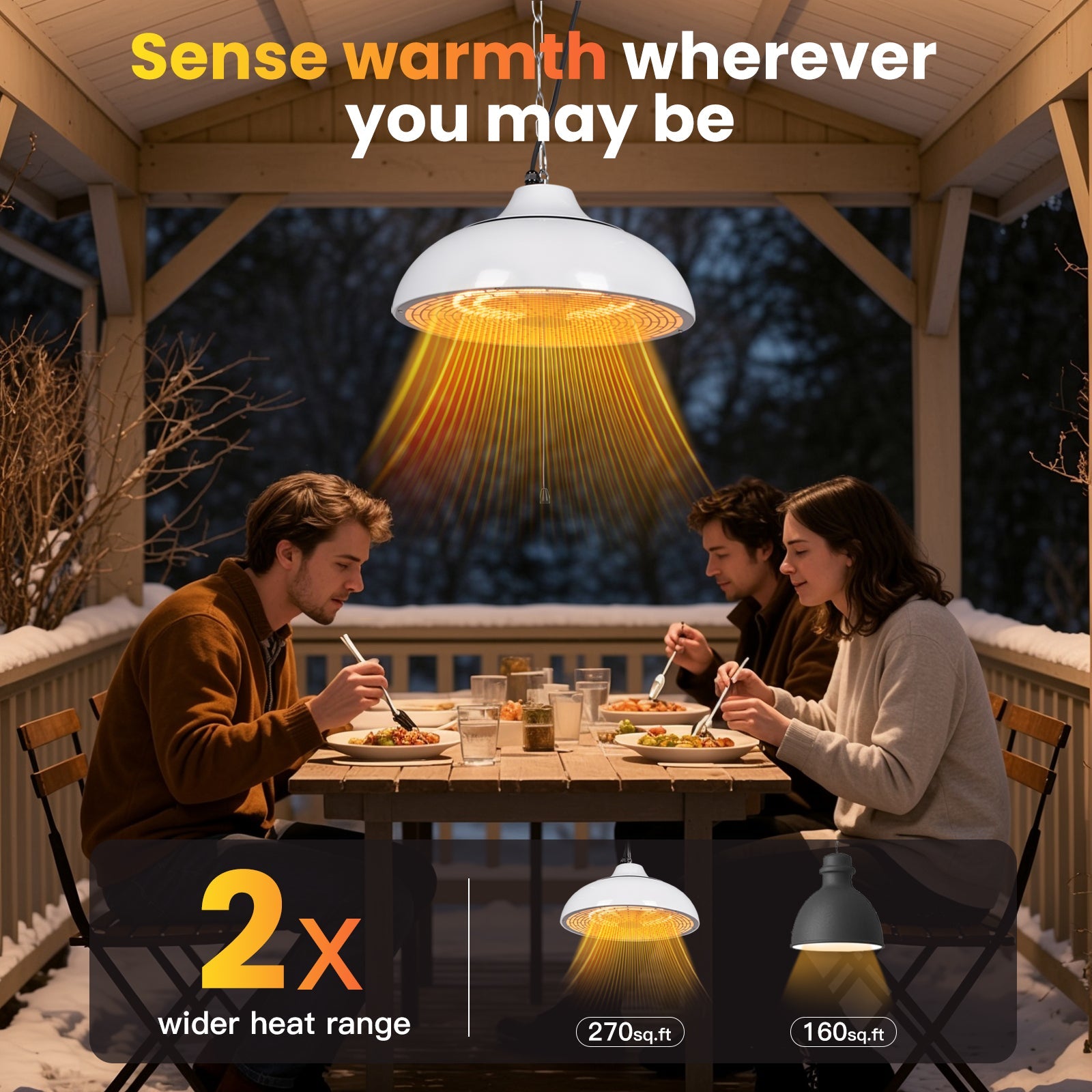 Vexon Outdoor Electric Patio Heater 1500W