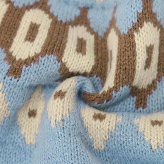 Nordic Wool Sweater | Fair Isle Pattern In Sky Blue VexonGear
