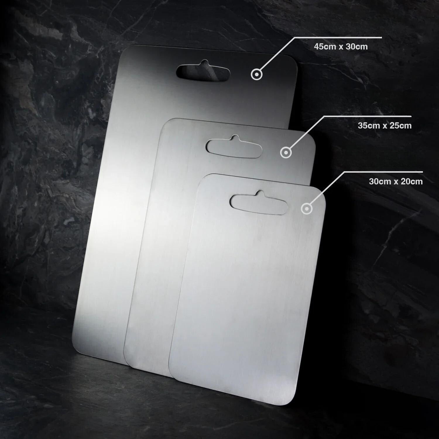 Premium Titanium Cutting Board | Antibacterial Multi-Size Set VexonGear