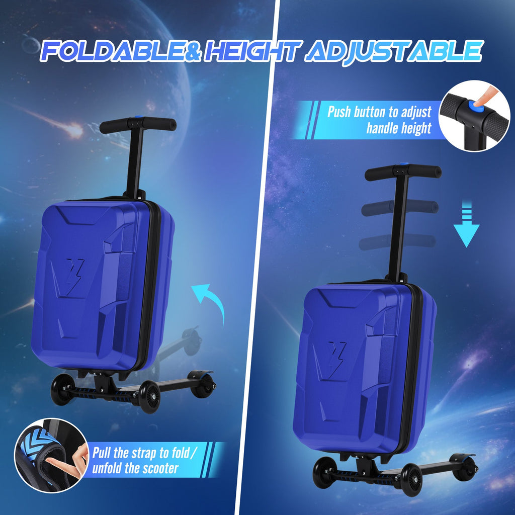 Vexon Foldable Carry-On Scooter Suitcase for Kids