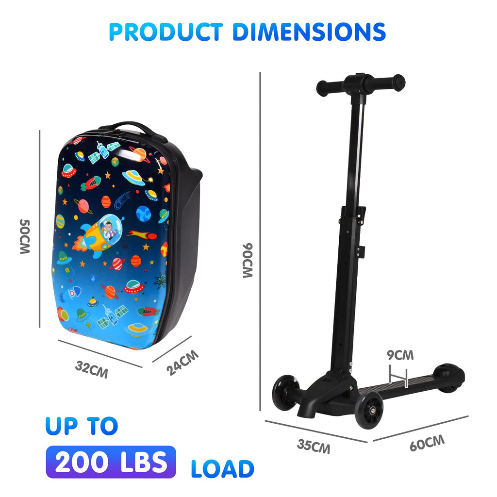Vexon Kids 4-in-1 Detachable Scooter Suitcase