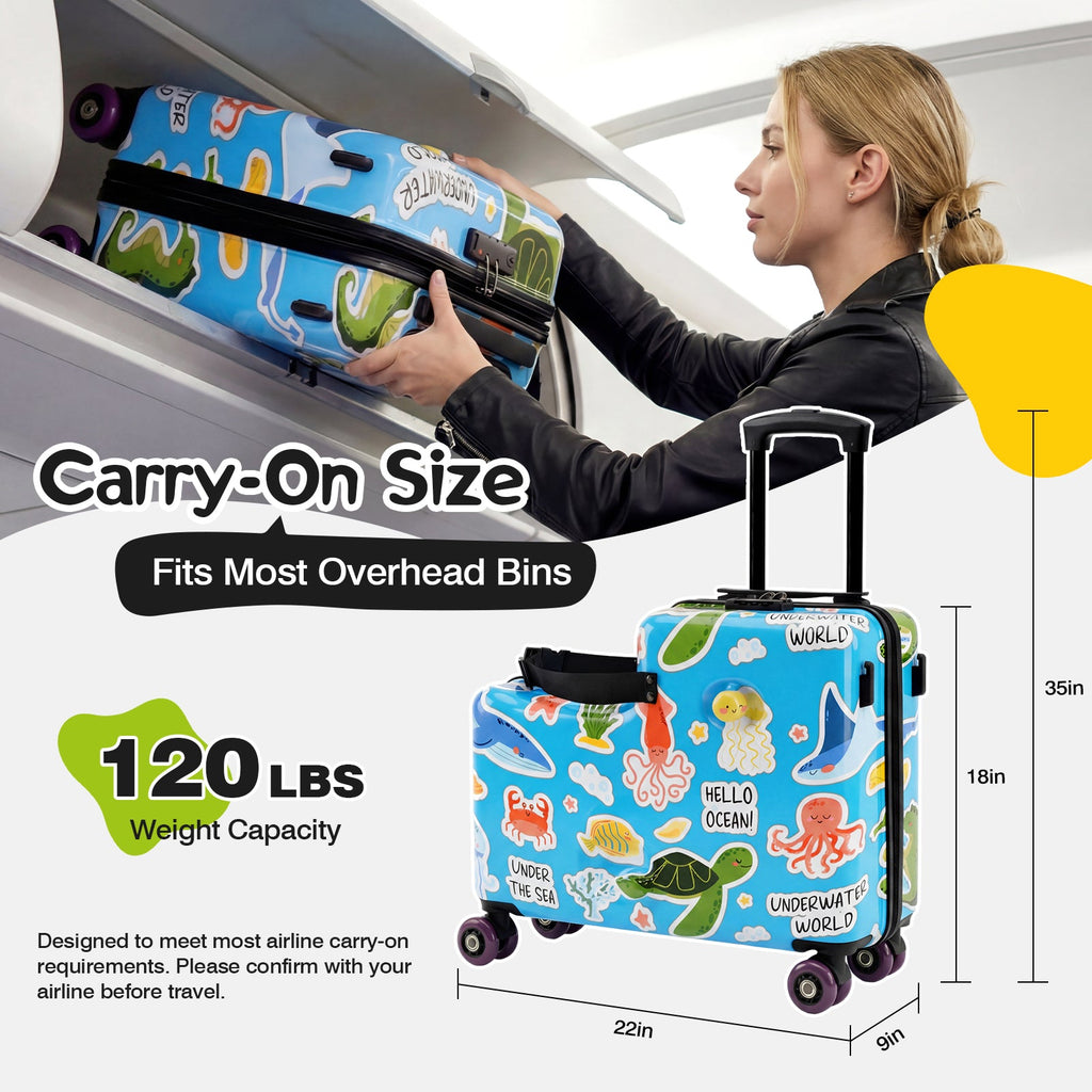 Vexon Toddler Ride-On Suitcase 20" Carry-On