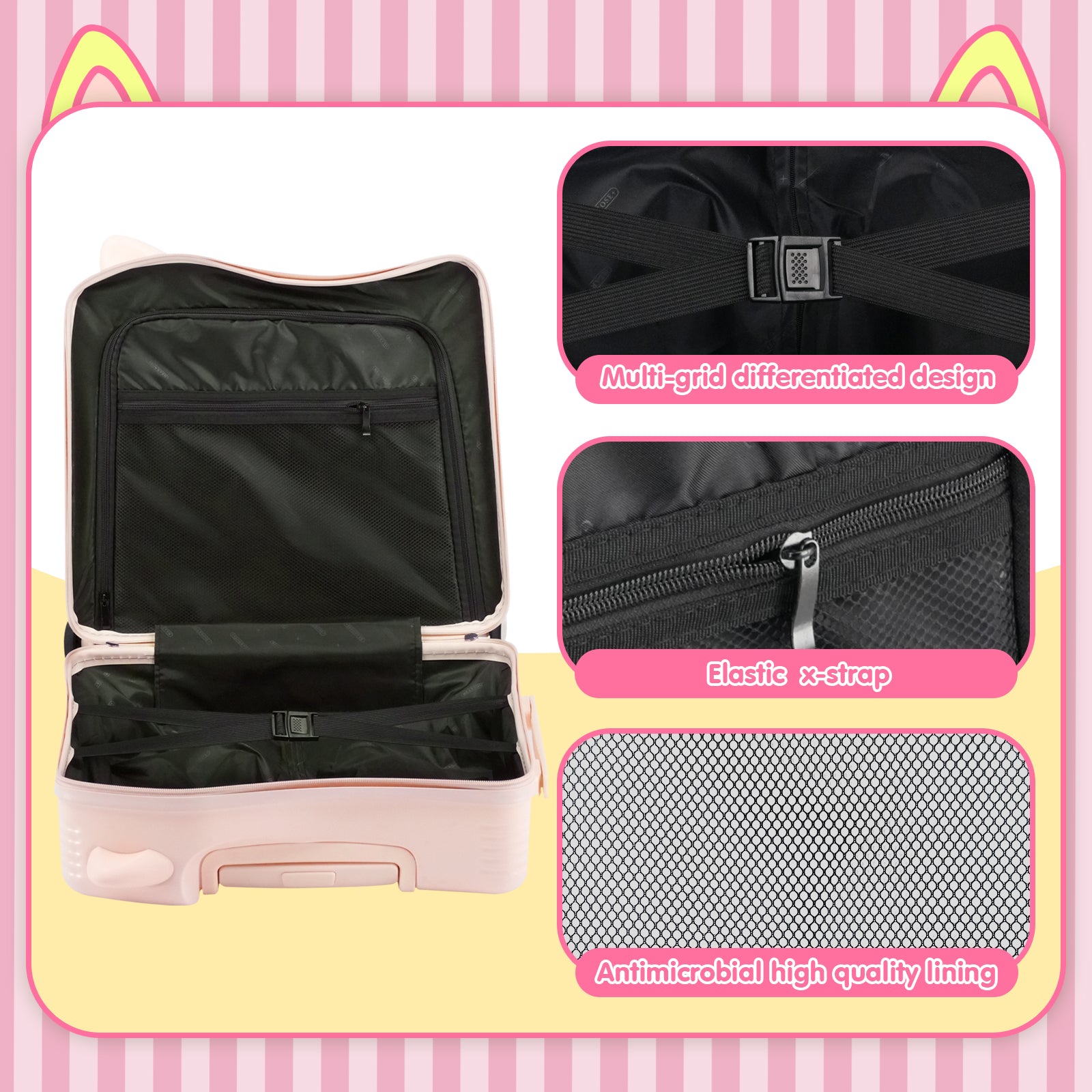 Vexon Kids' Ride-On Suitcase with Password Lock