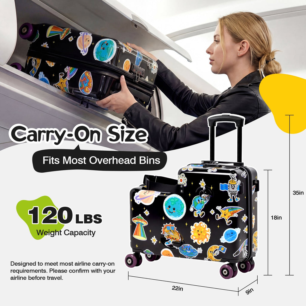 Vexon Toddler Ride-On Suitcase 20" Carry-On