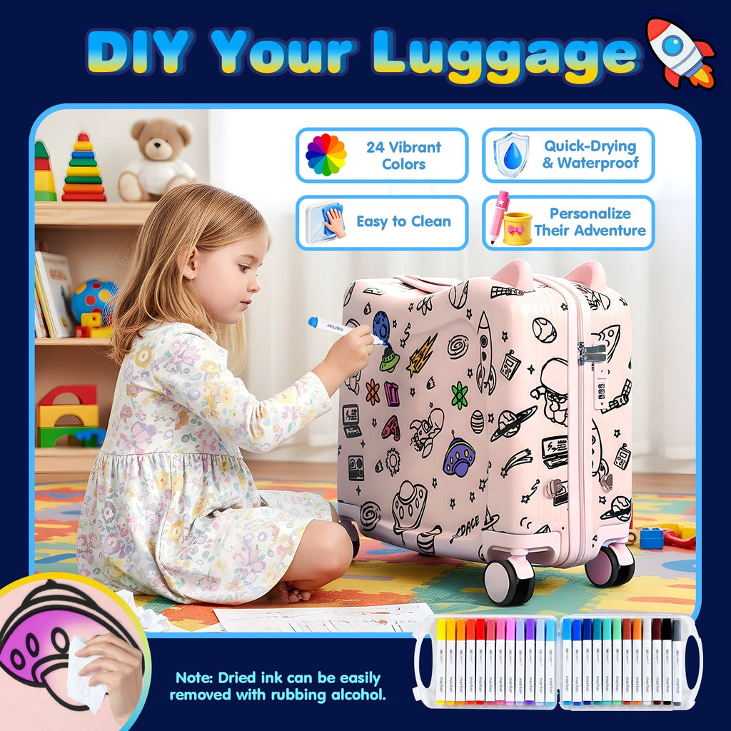 Vexon Kids Ride-On Suitcase DIY Coloring Design