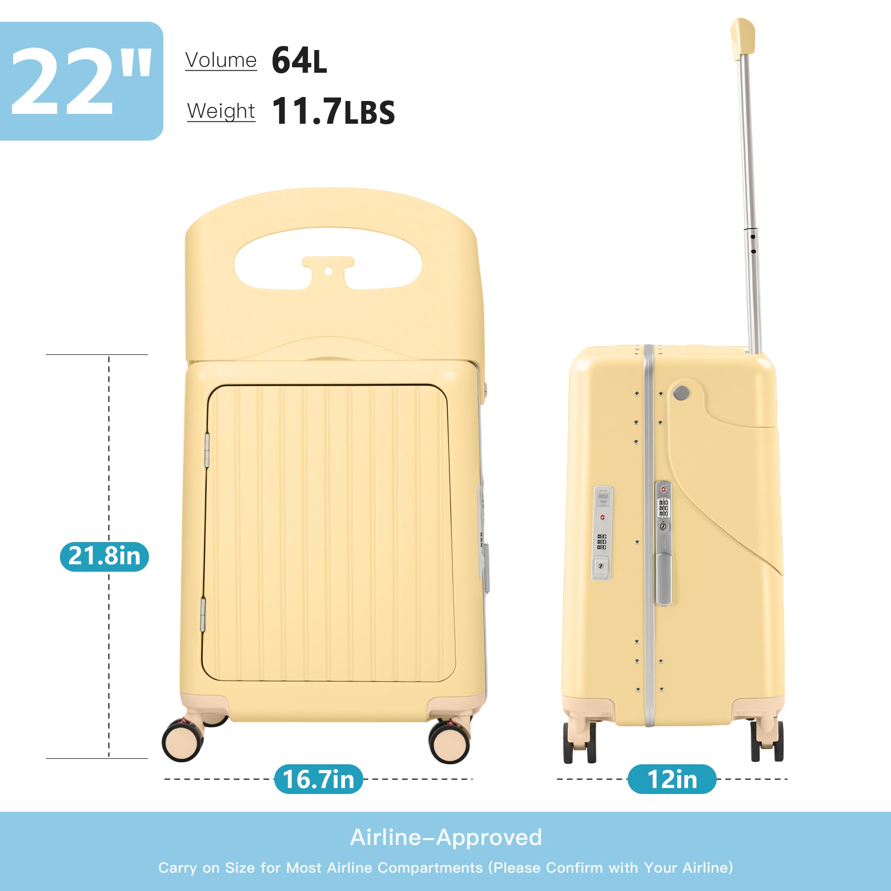 Vexon Carry-On Luggage with Seat for Kids