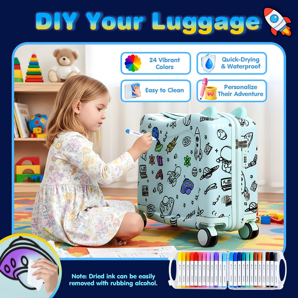 Vexon Kids Ride-On Suitcase DIY Coloring Design