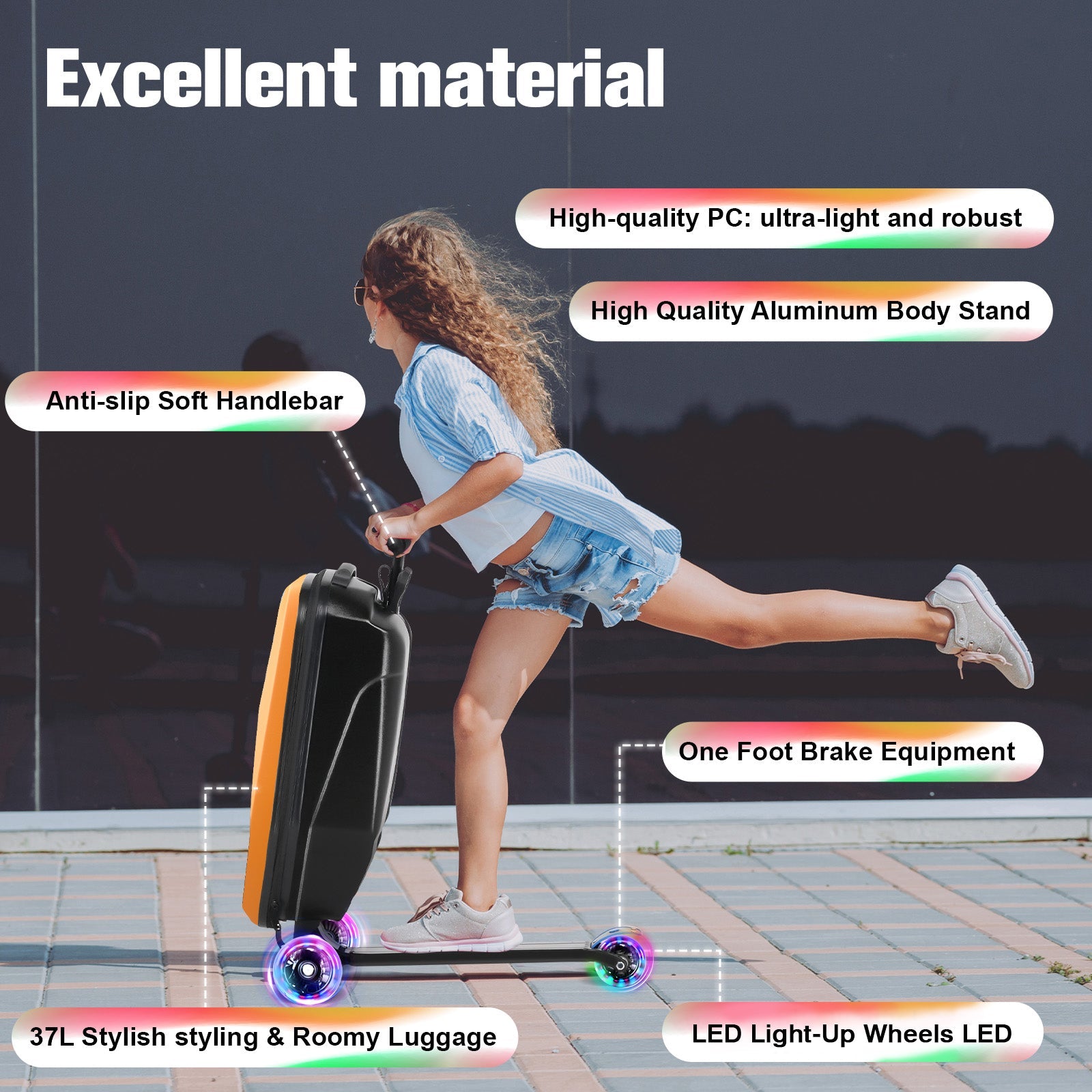 Vexon Foldable Hardshell Scooter Suitcase