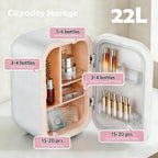 Vexon 22L Mini Skincare Fridge for Cosmetic Storage