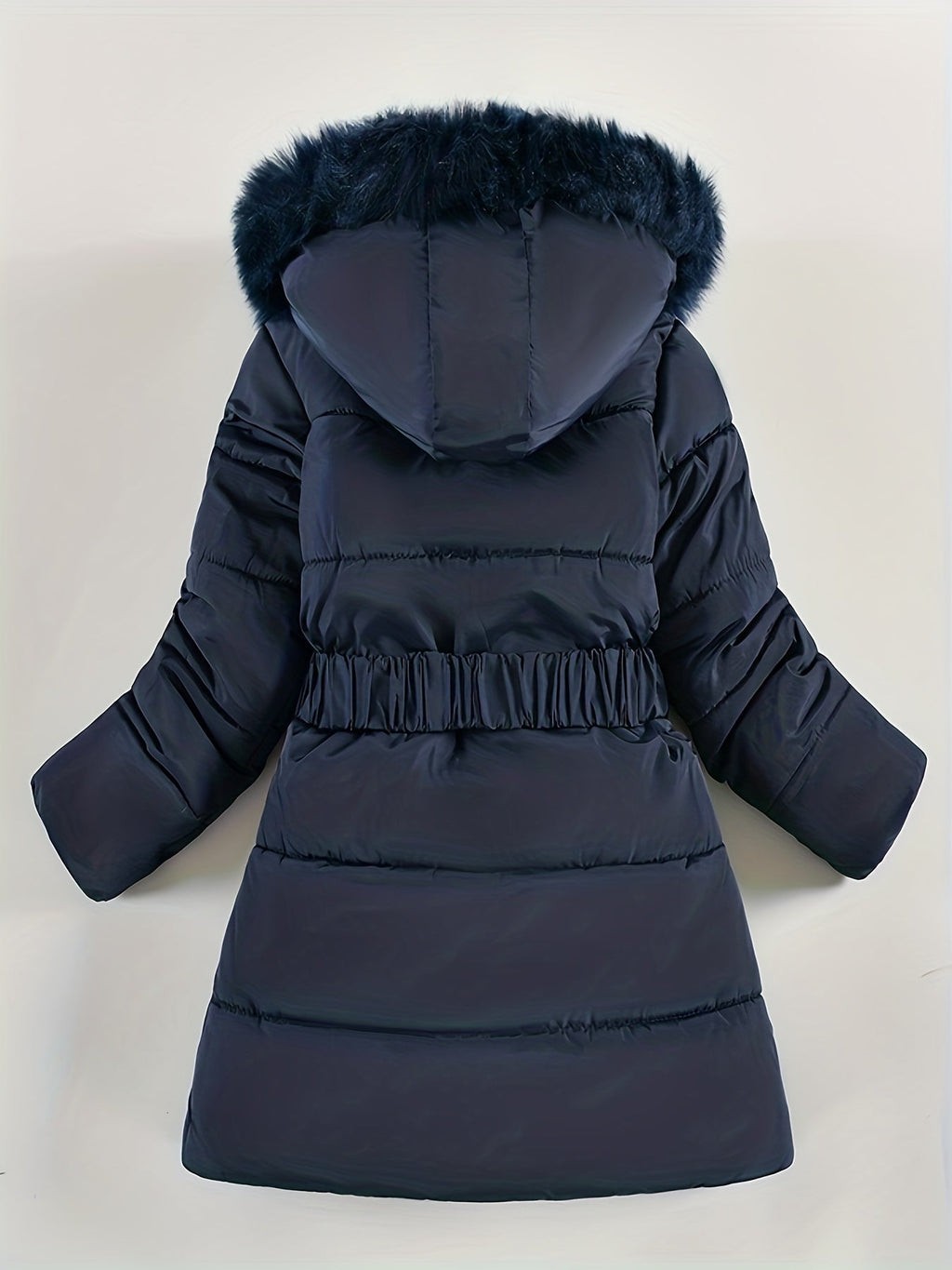 Girls Winter Puffer Coat | Quilted Heart Design With Fur Hood VexonGear