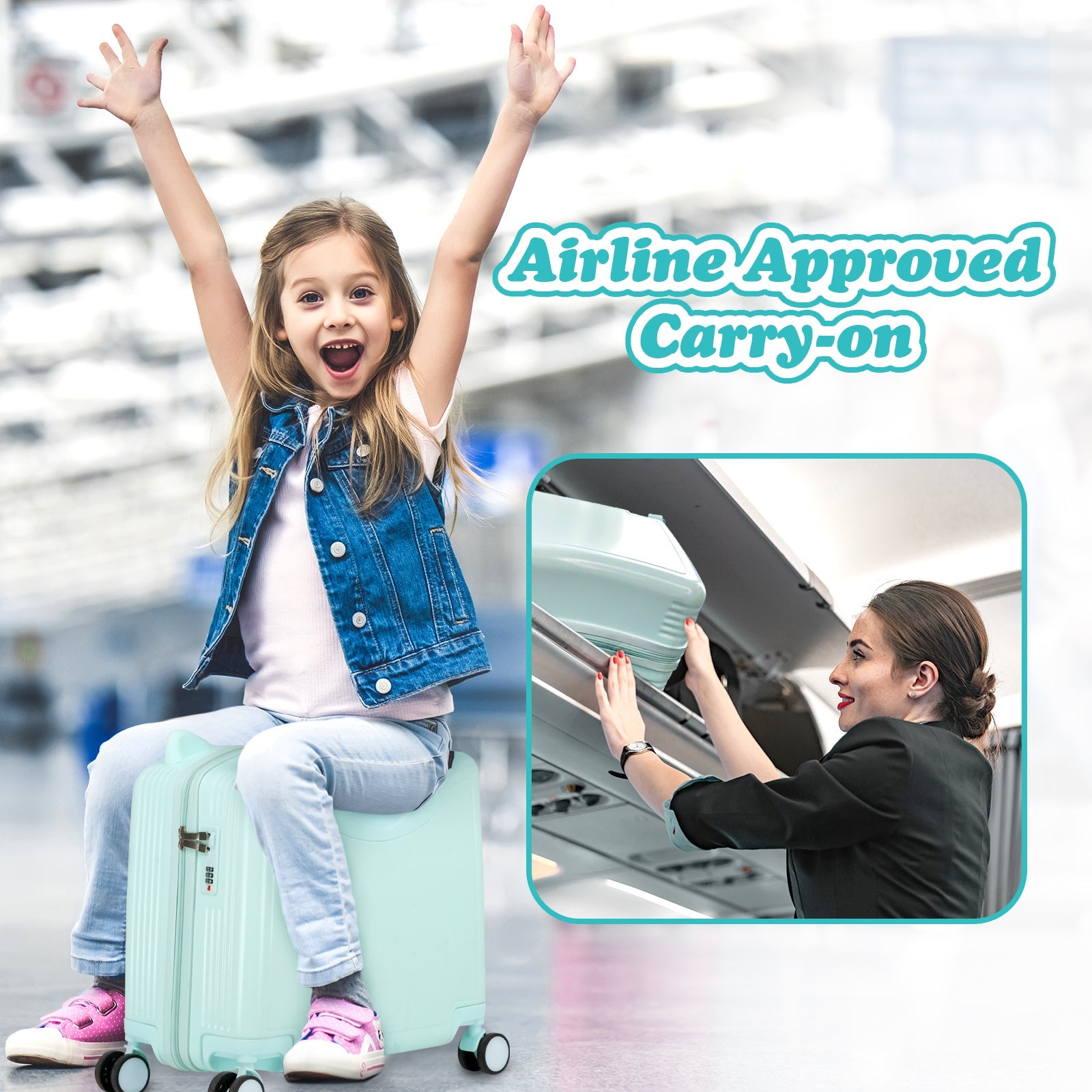 Vexon Kids' Ride-On Suitcase with Password Lock