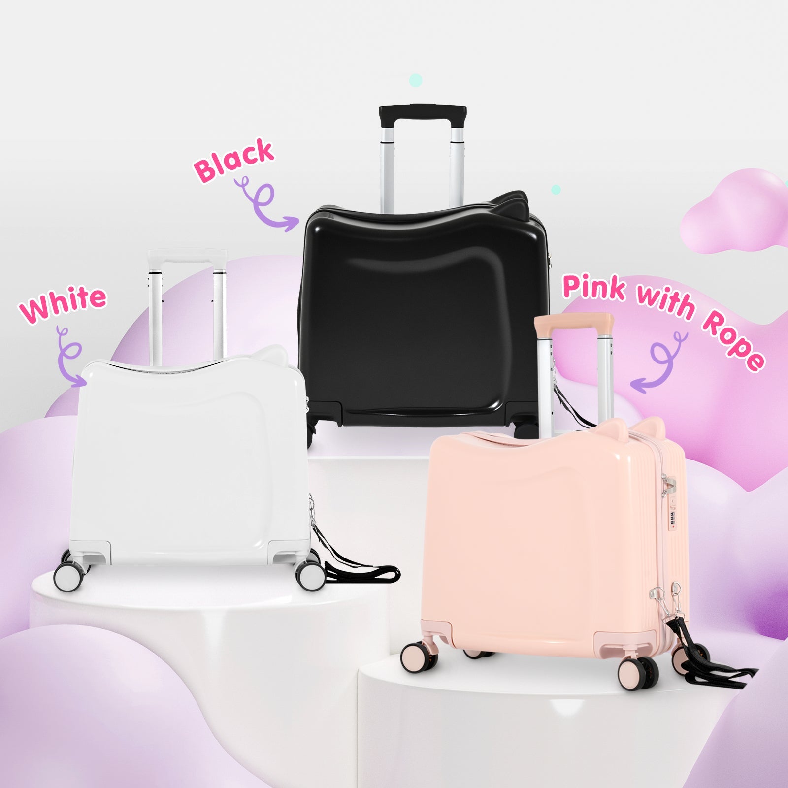 Vexon Kids' Ride-On Suitcase with Password Lock