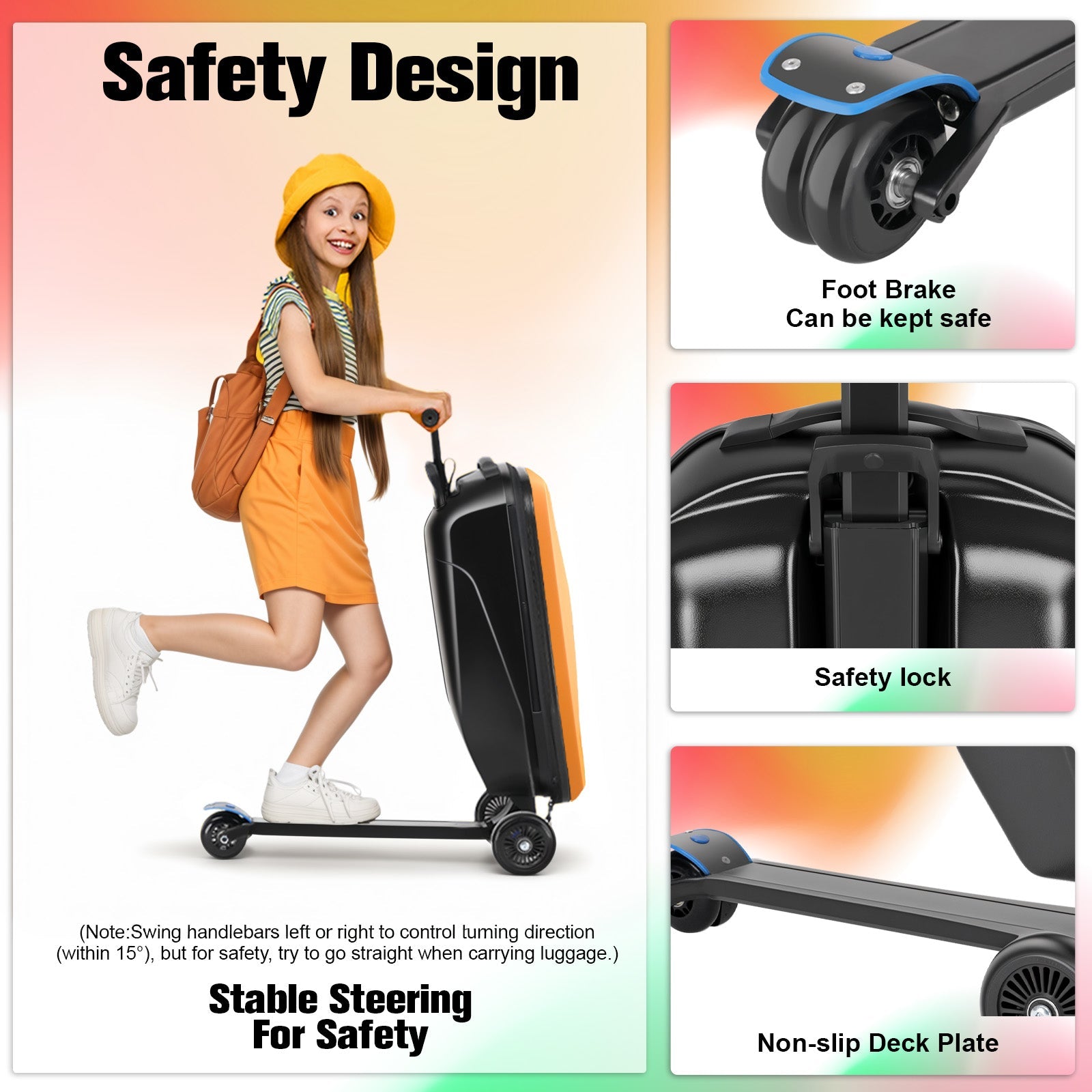 Vexon Foldable Hardshell Scooter Suitcase