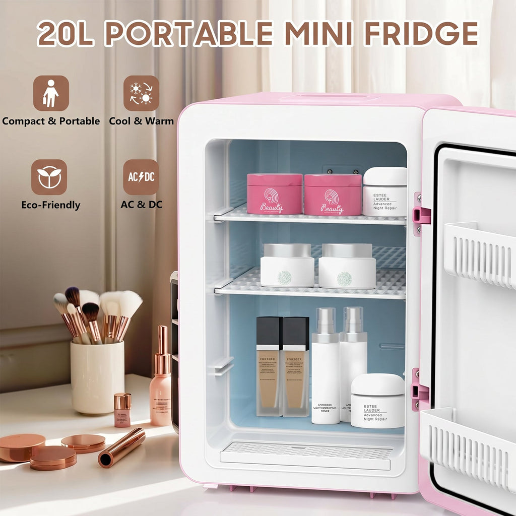 Vexon 20L Skincare Mini Fridge with Mirror