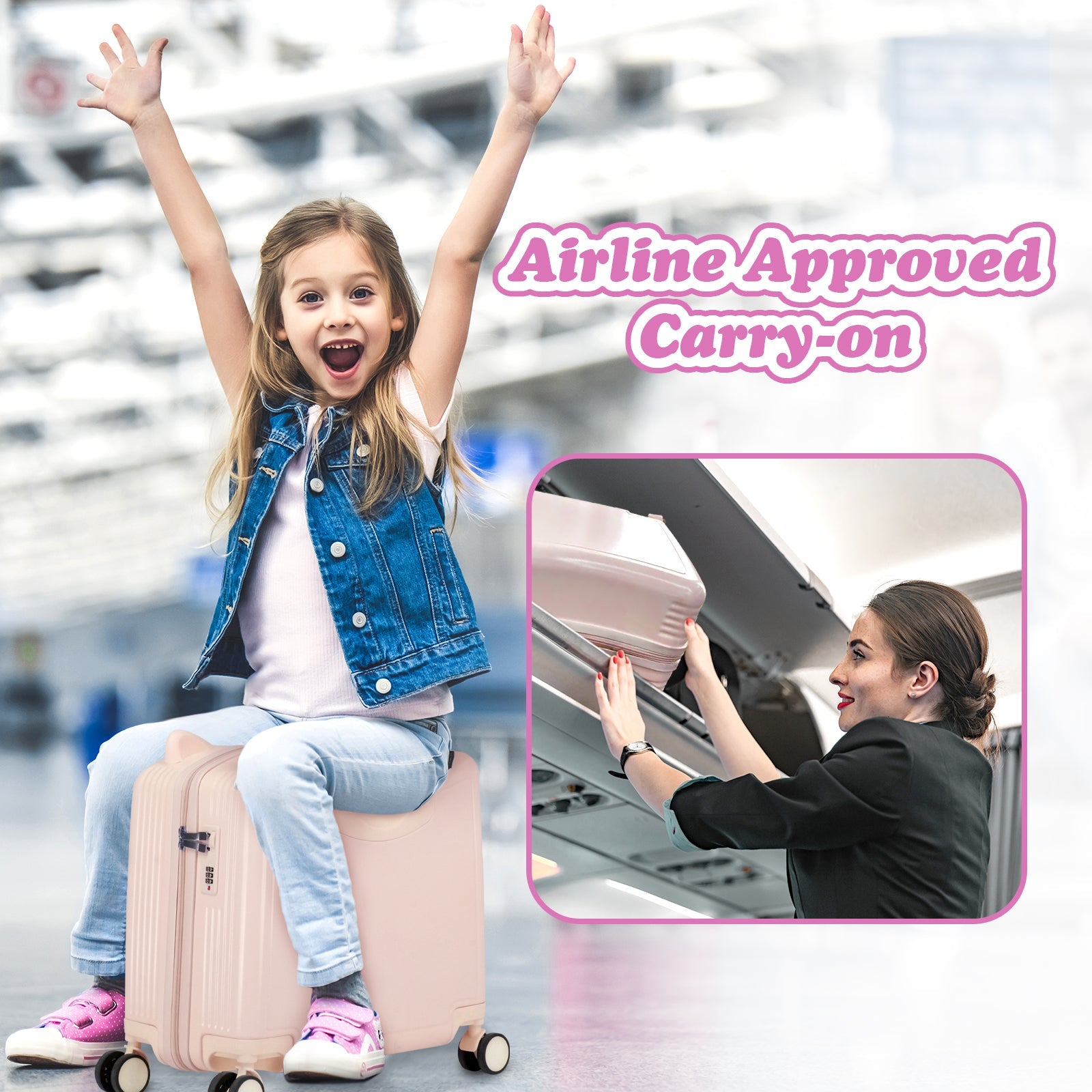 Vexon Kids' Ride-On Suitcase with Password Lock