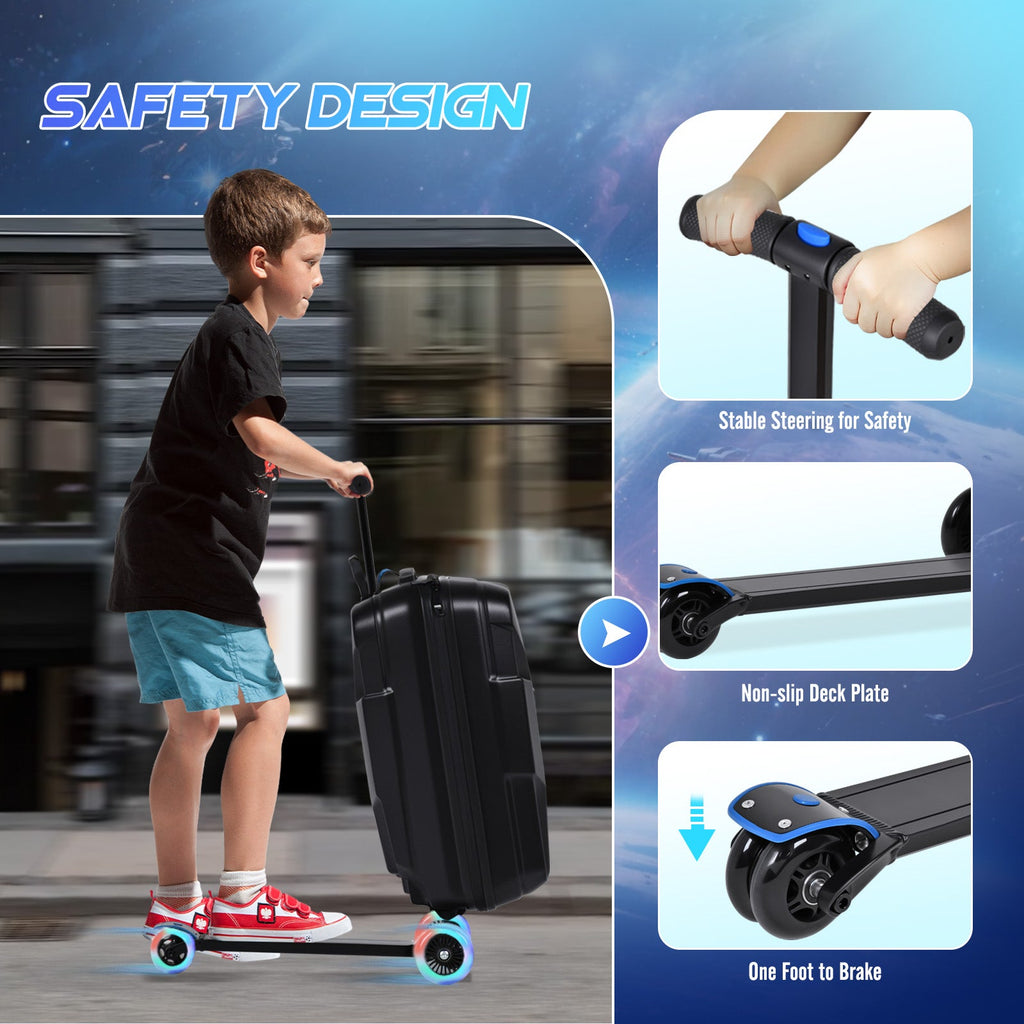 Vexon Foldable Carry-On Scooter Suitcase for Kids