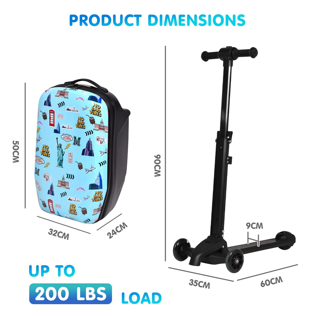 Vexon 4-in-1 Detachable Scooter Suitcase for Kids