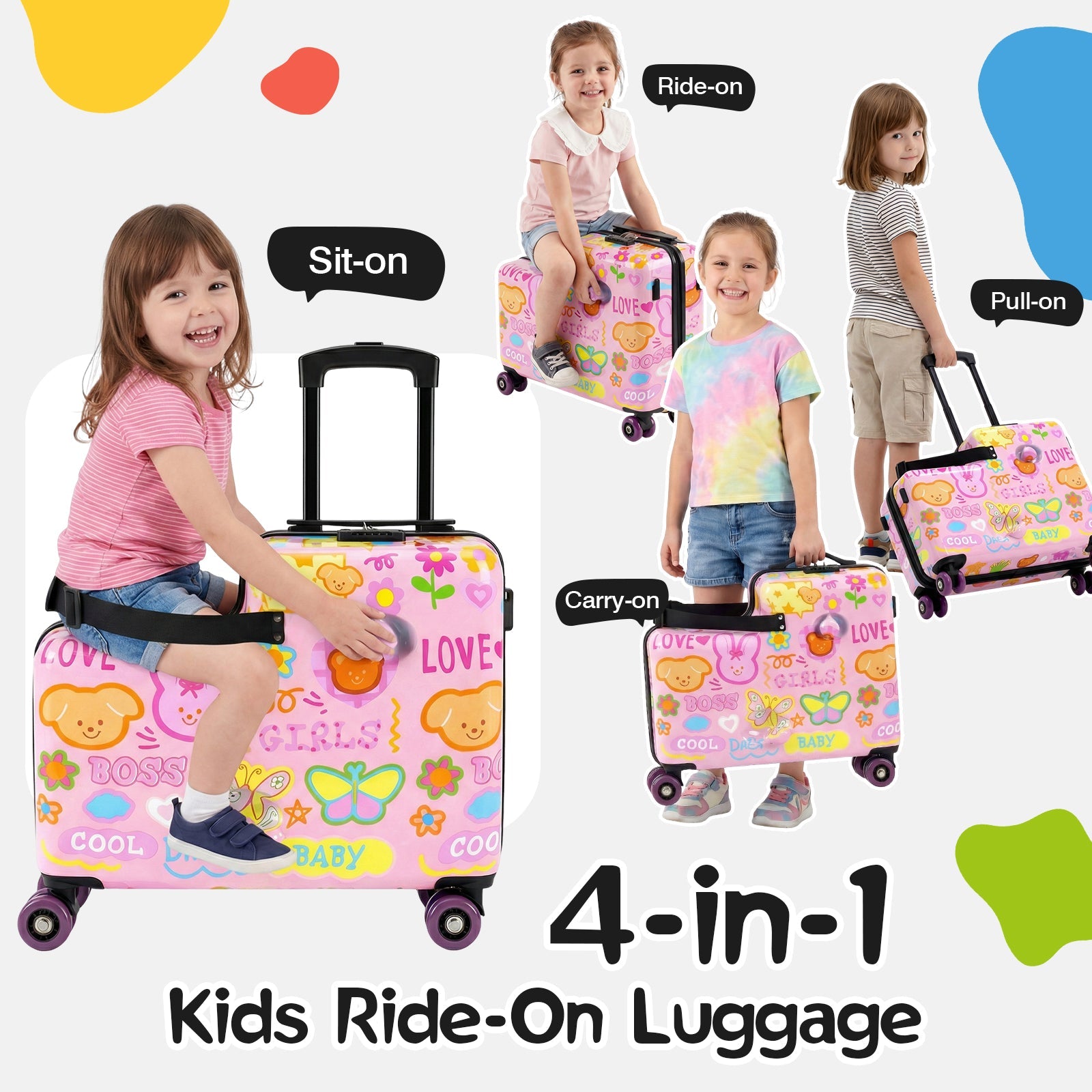Vexon Toddler Ride-On Suitcase 20" Carry-On