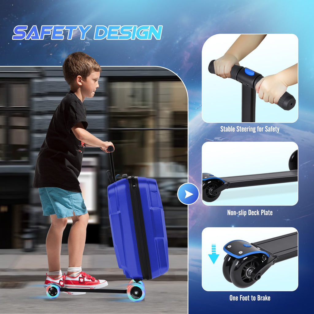 Vexon Foldable Carry-On Scooter Suitcase for Kids