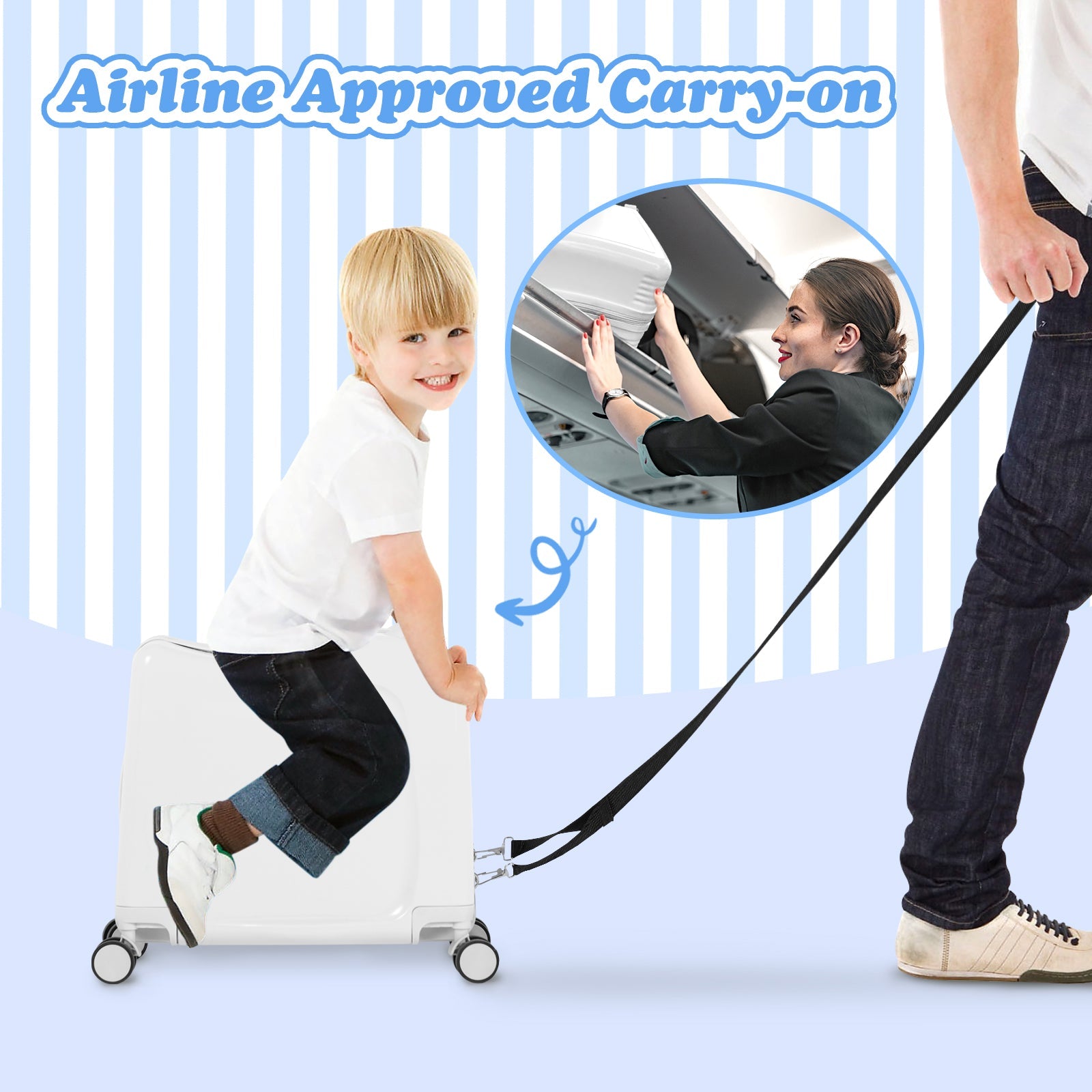 Vexon Kids' Ride-On Suitcase with Password Lock