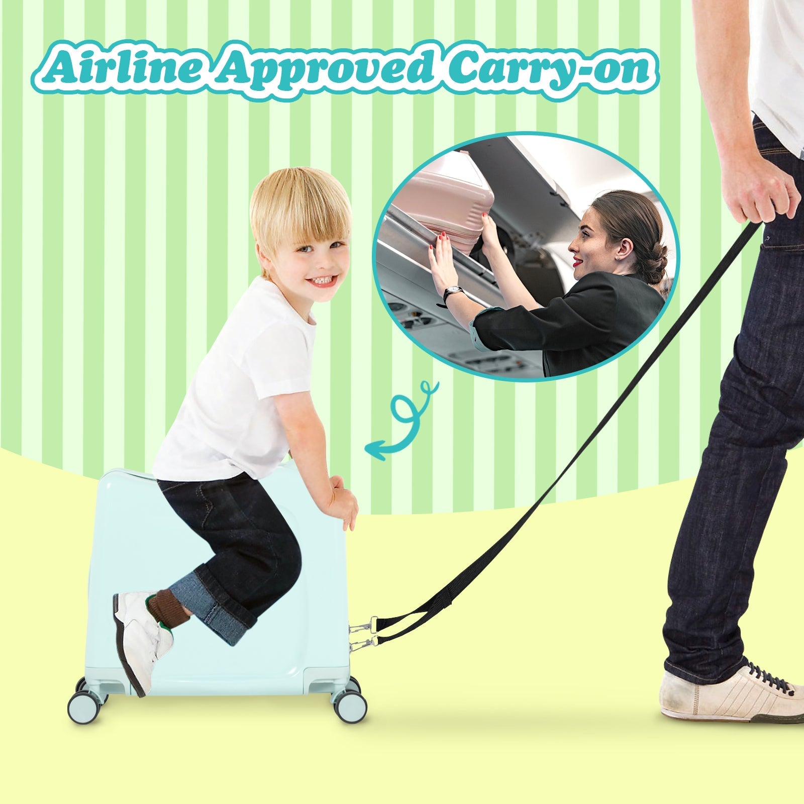 Vexon Kids' Ride-On Suitcase with Password Lock