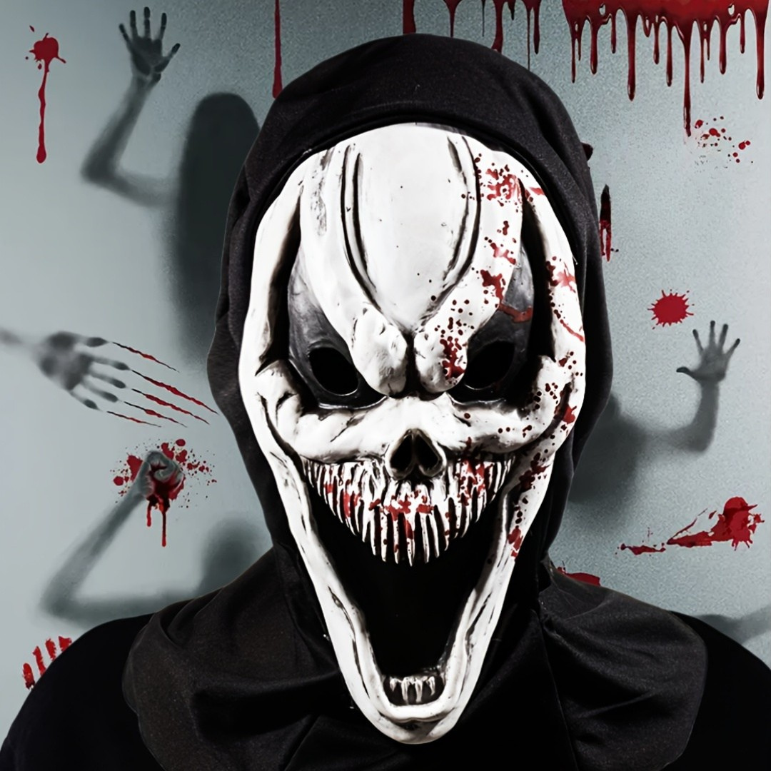 Halloween Skull Mask | Full Head Design with Hood VexonGear