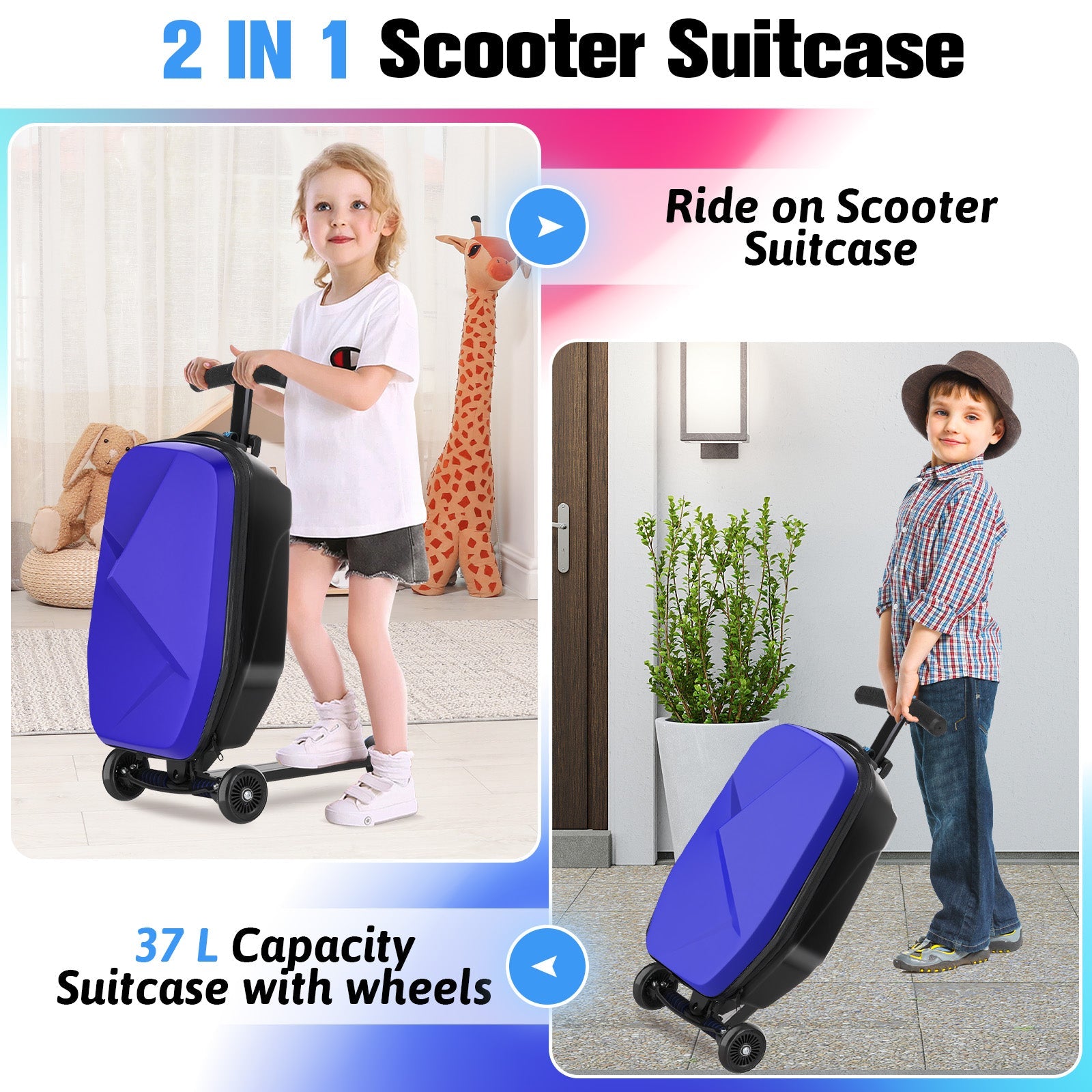 Vexon Foldable Hardshell Scooter Suitcase