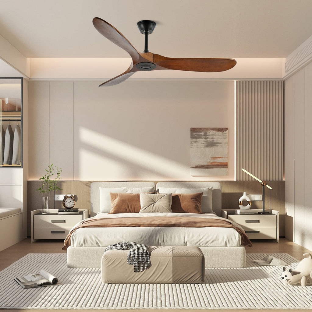 Lorenna Wooden Ceiling Fan with Remote Control