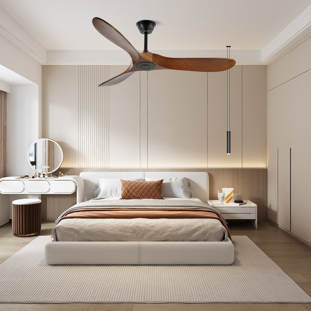 Lorenna Wooden Ceiling Fan with Remote Control