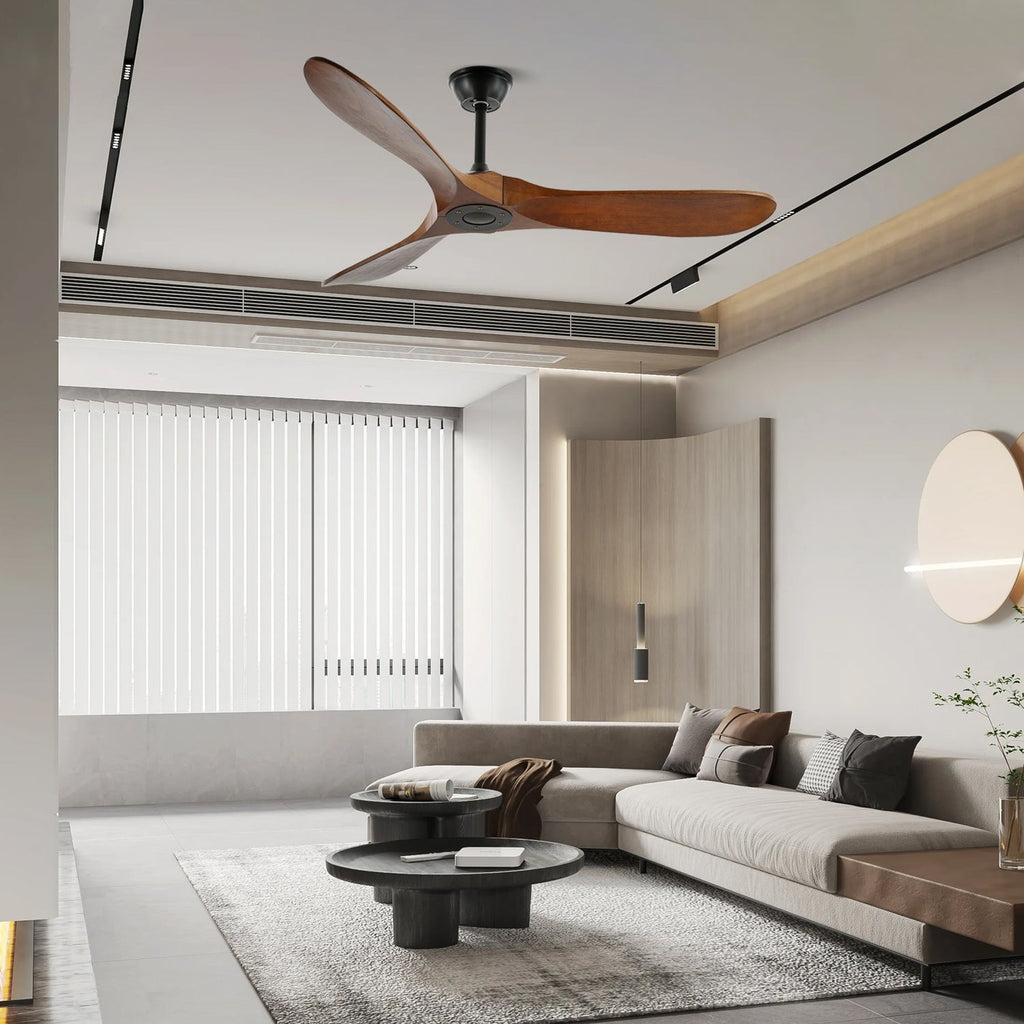 Lorenna Wooden Ceiling Fan with Remote Control