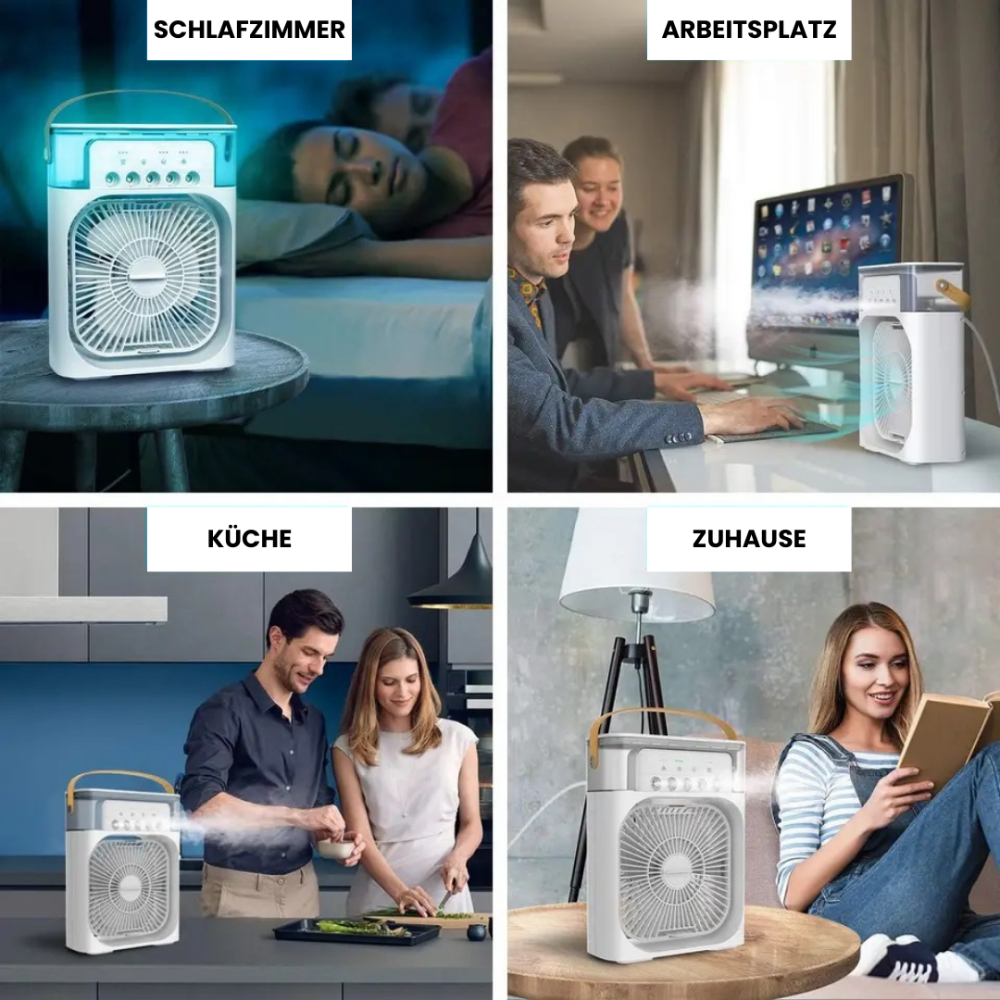 Portable Air Cooler | LED Ambient Light & USB Powered