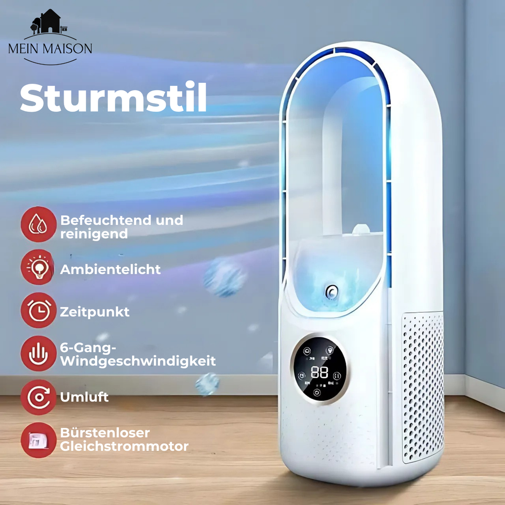 Smart Air Cooler | Bladeless Desktop Humidifier With Timer
