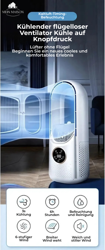 Smart Air Cooler | Bladeless Desktop Humidifier With Timer