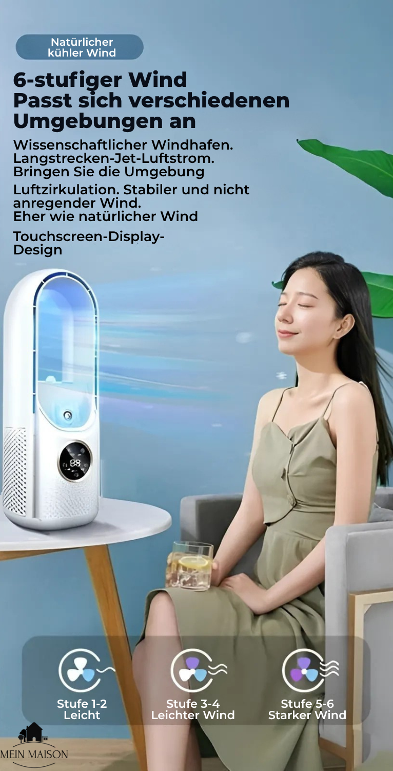 Smart Air Cooler | Bladeless Desktop Humidifier With Timer