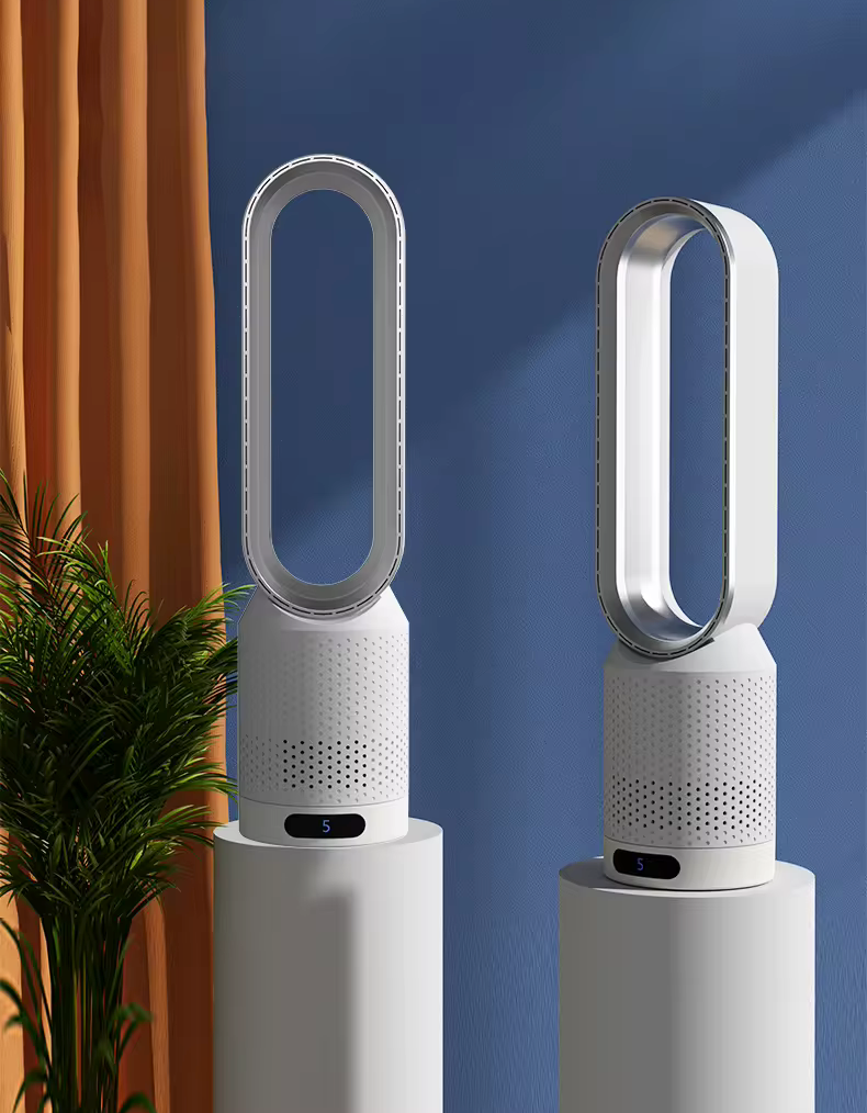 Smart Air Purifier Fan | Bladeless 3-in-1 Cooling System