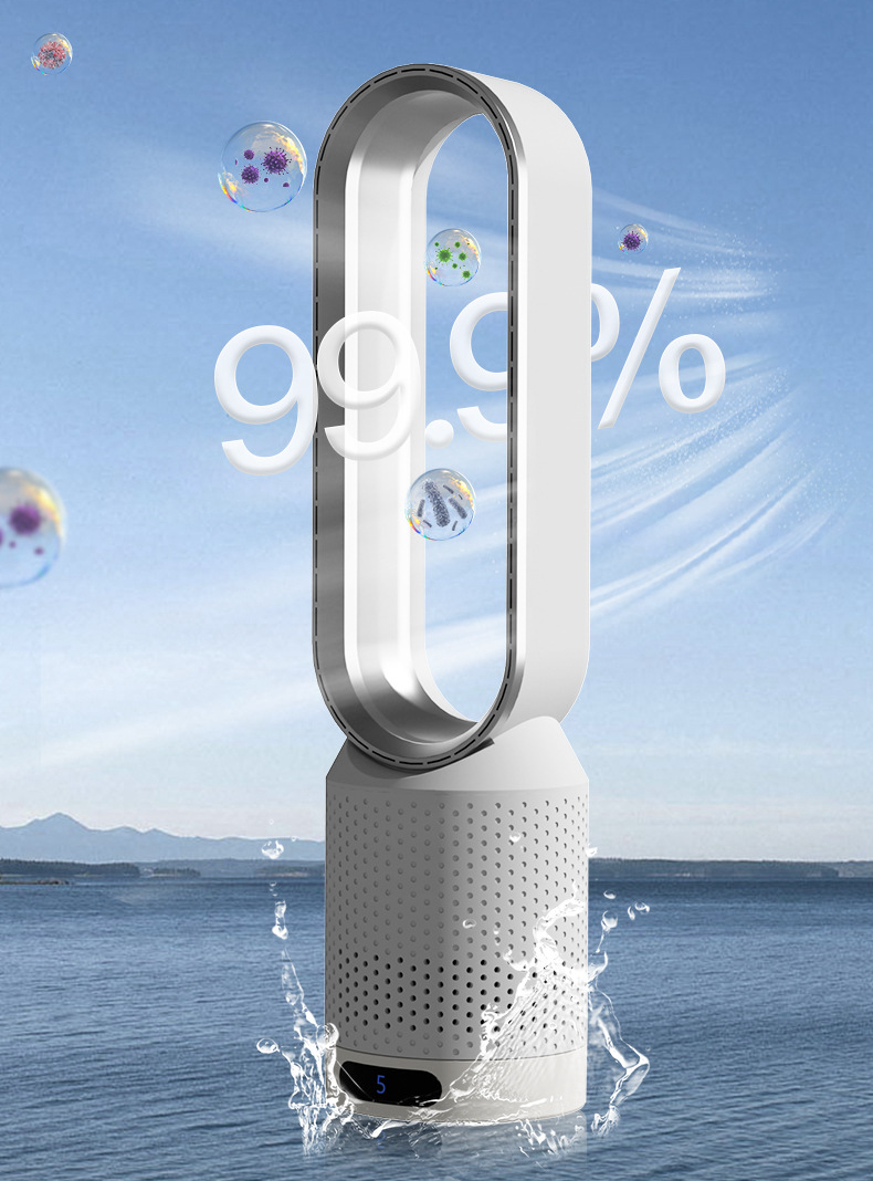 Smart Air Purifier Fan | Bladeless 3-in-1 Cooling System