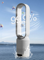 Smart Air Purifier Fan | Bladeless 3-in-1 Cooling System