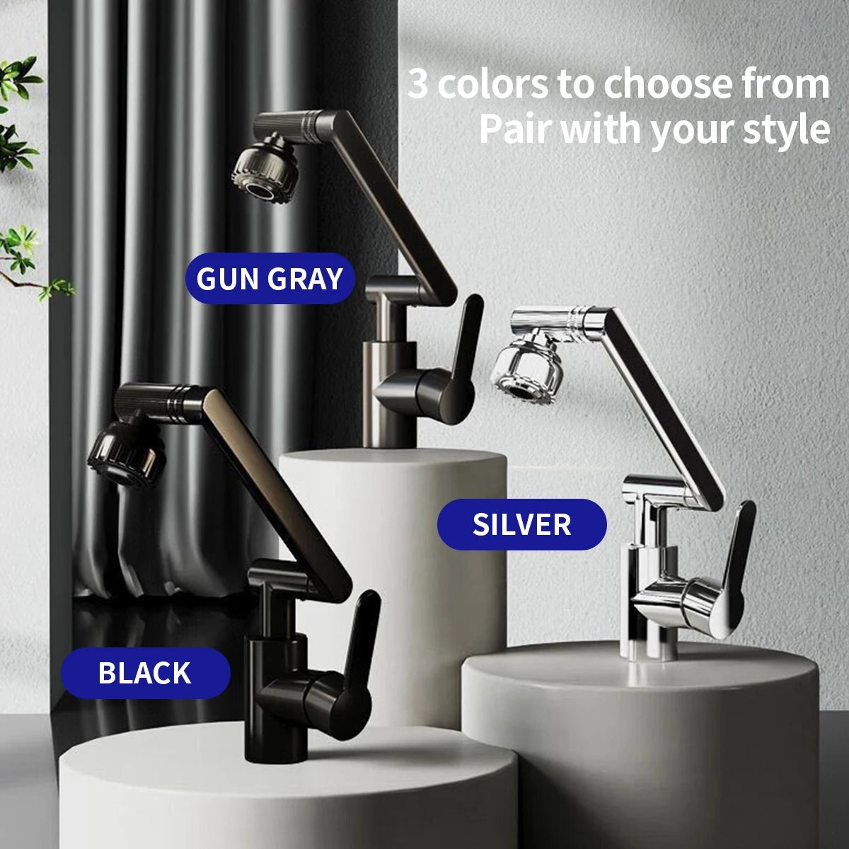 Kitchen Faucet with Flexible Arm | 360° Swivel Multi-Mode Spray VexonGear