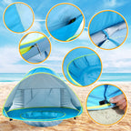 Little Manta Baby Beach Tent with Paddling Pool
