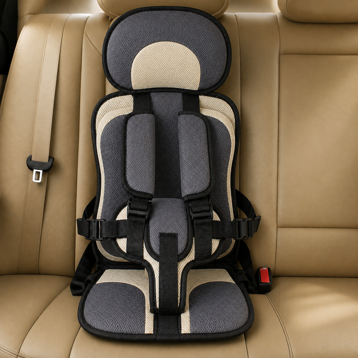 Portable Child Booster Seat with Adjustable Safety Harness