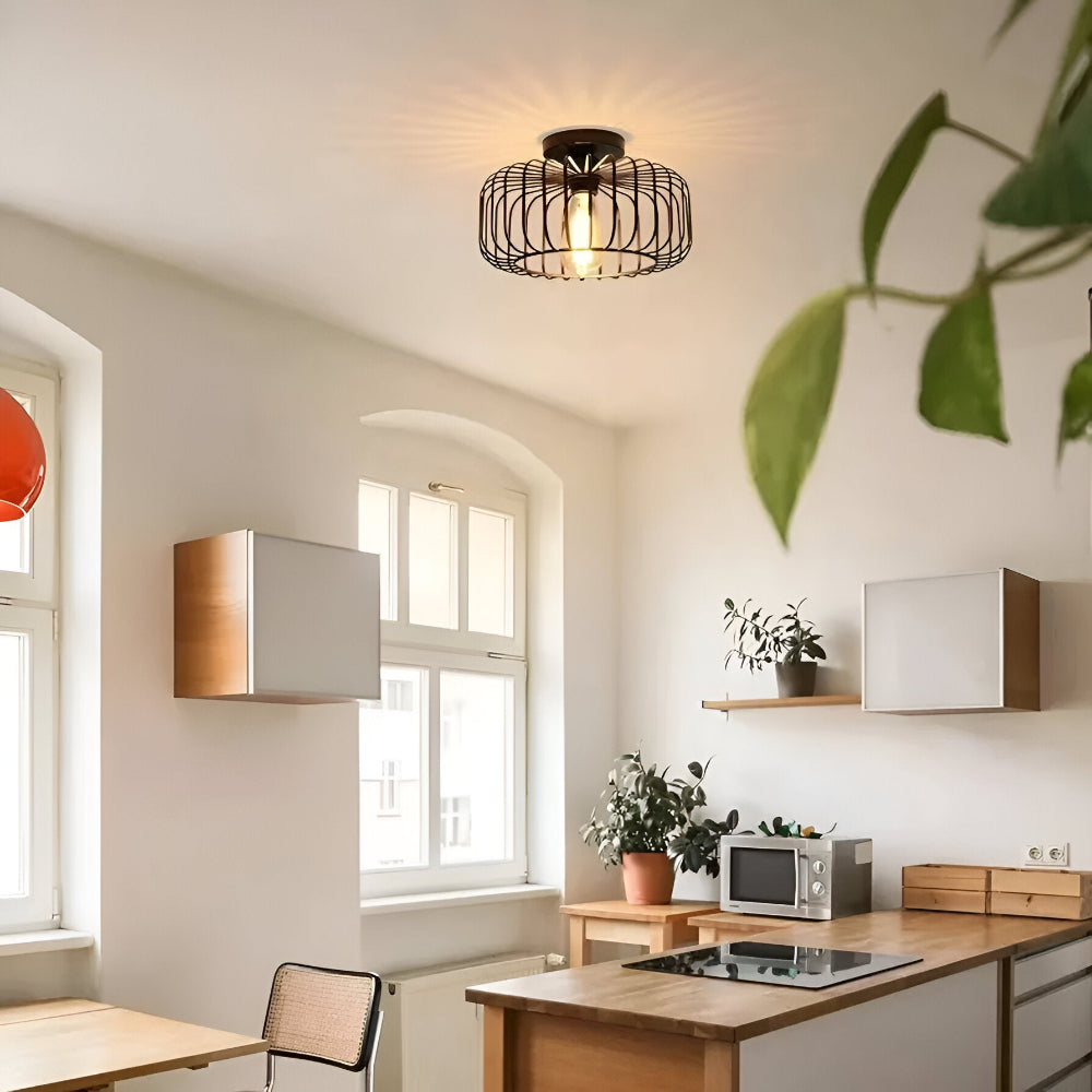 Birdcage Ceiling Lamp, E27 Socket, Surface Mounted, AC Power VexonGear