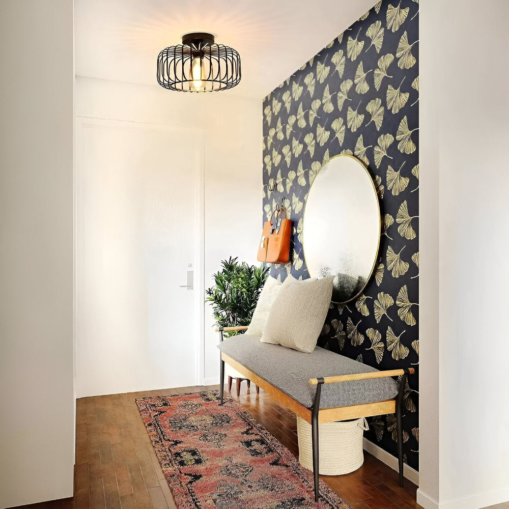 Birdcage Ceiling Lamp, E27 Socket, Surface Mounted, AC Power VexonGear
